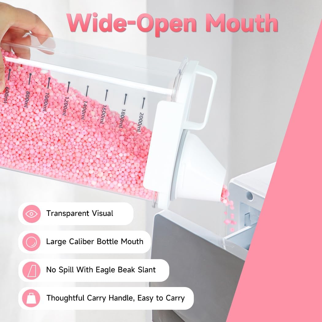 Tokokimo Laundry Powder Dispenser, Laundry Detergent Dispenser for Laundry Room Organization and Storage, Laundry Beads Container, Suitable for Scent Beads, Washing Powder