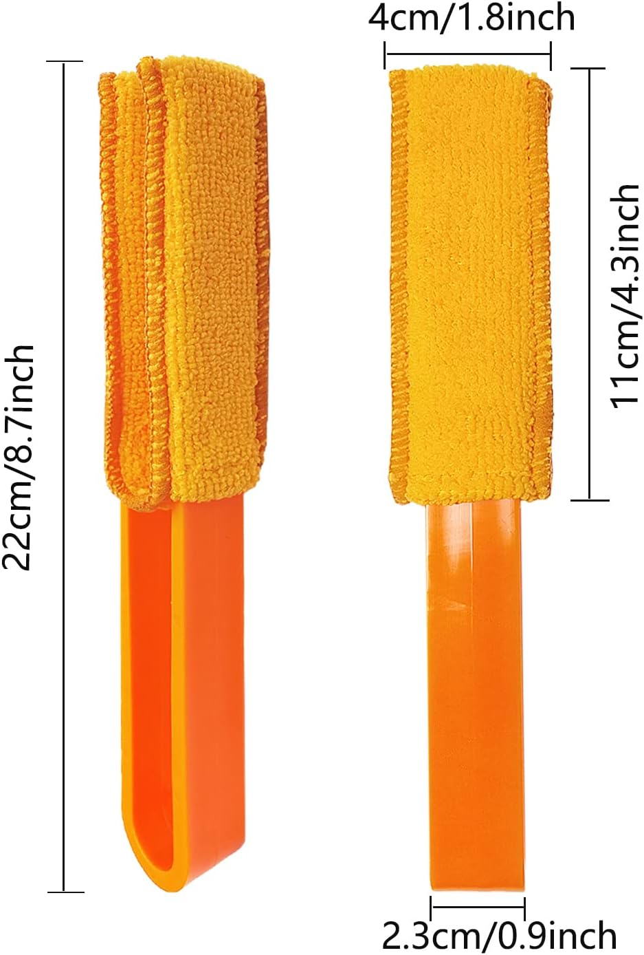 4 Pack Microfiber Blinds Duster, 4 Removable and Washable Sleeves, Cleaner for Window Blinds, Air Conditioner Vents, Fans, Car Vents