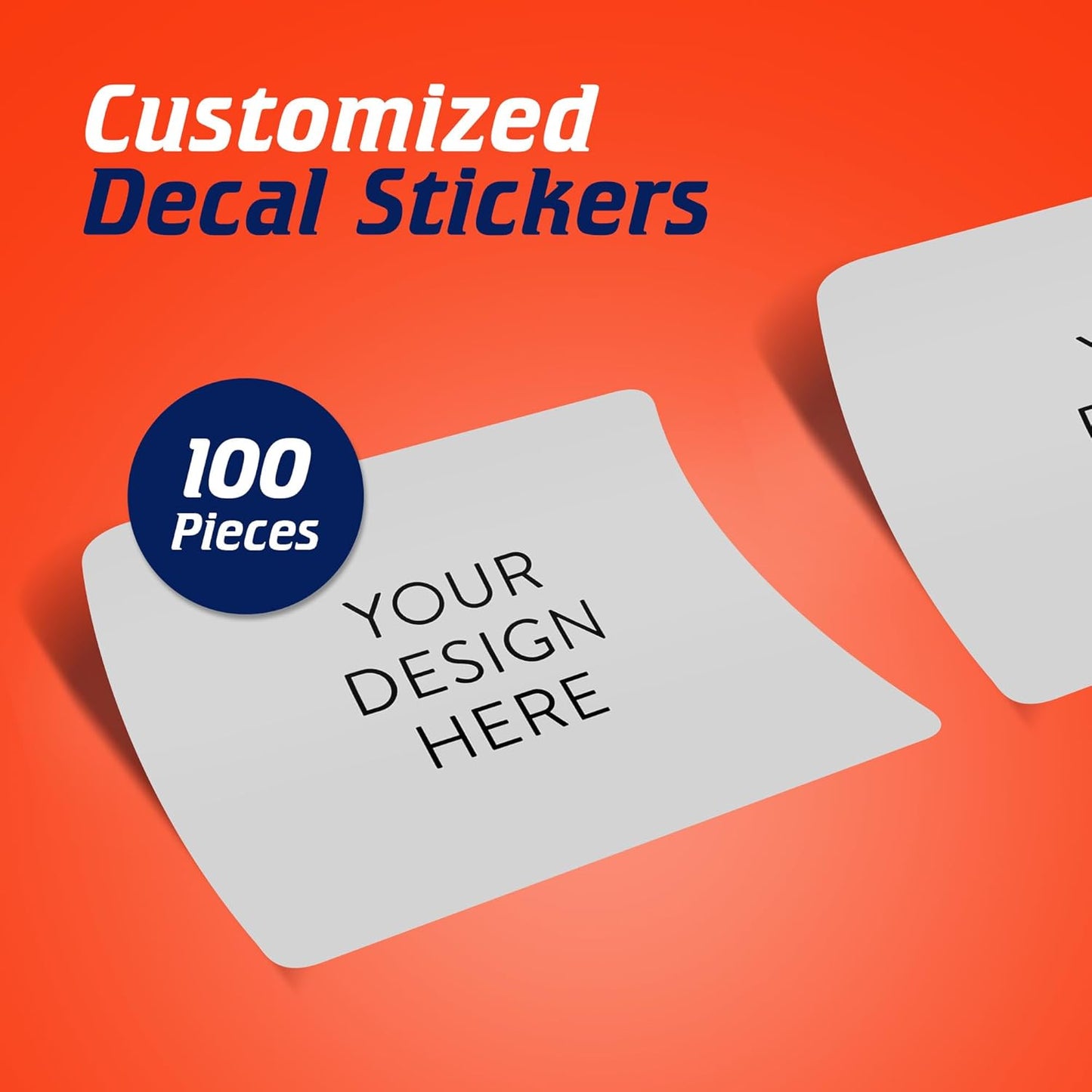 100 Custom Vinyl Stickers - Upload Your own Image, Text, Design, Logo - Personalized Logo Labels for Handmade, Packaging, Bottle, Jars, Candle, Brand Stickers (Gray, 3x2)