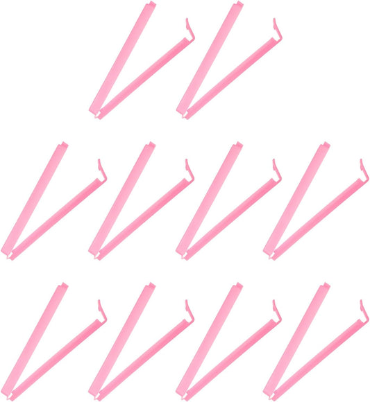 PATIKIL Sealing Clips 4.3 Inch, 10 Pack Reusable Plastic Bag Clip Clamp Sealer for Food Storage Snack Bag Home Kitchen, Pink