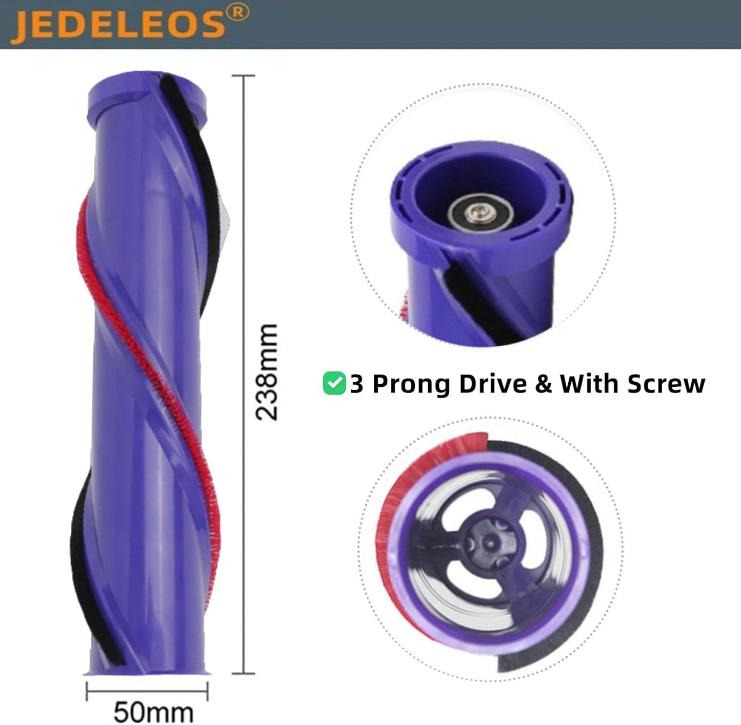 Brush Roll for Dyson V12 V10 Slim SV12 SV20 Vacuum Motorbar Cleaner Head 215343-05, Bar Assembly Replacement