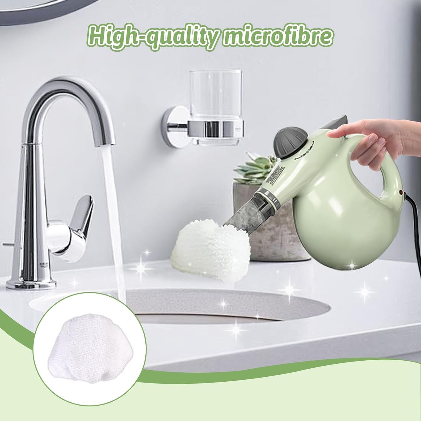 4Pack Microfiber Cloths for Handheld Steam Cleaner Compatible with Bissell Steam Shot, Comforday, PurSteam, Wagner Spraytech, Universal Washable Steam Cleaner Accessories