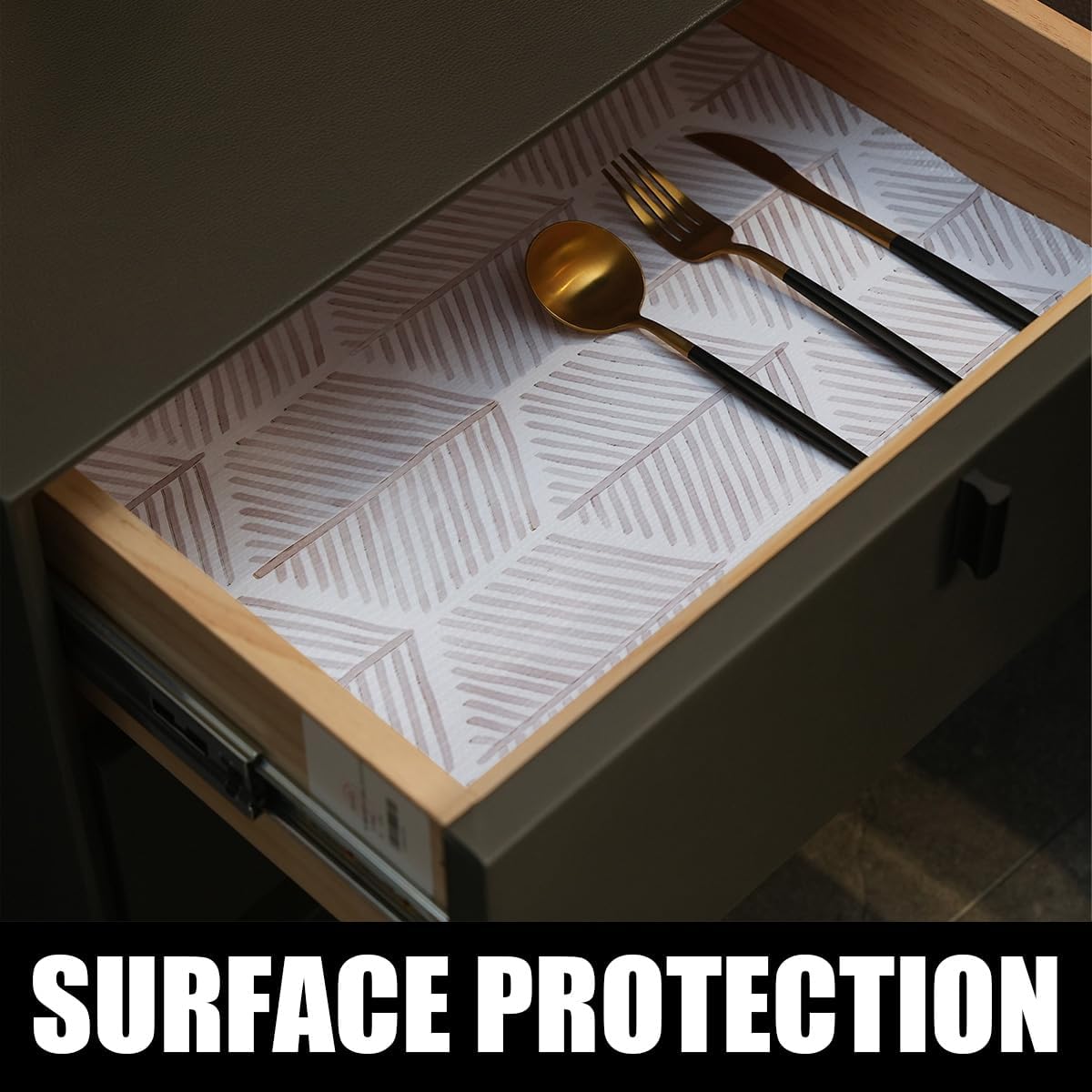 Shelf Liners for Kitchen Cabinets, Non Adhesive and Strong Non-Slip Shelf Cabinet Drawer Liners for Kitchen Wire Fridge, Waterproof Shelf Drawer Liner,Easy to Clean,12IN x 20FT