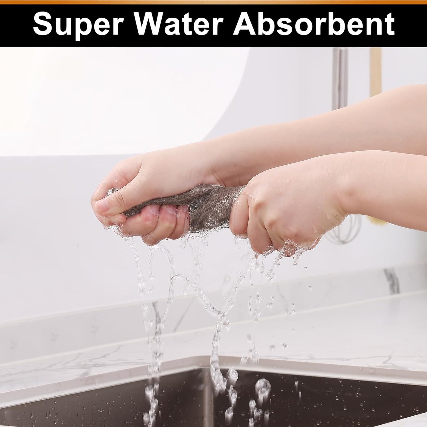 Homaxy 100% Cotton Waffle Weave Dish Cloths - 12 Pack Soft and Absorbent Dish Towels - 12 x 12 Inches Quick Dry Dish Rags - Brown