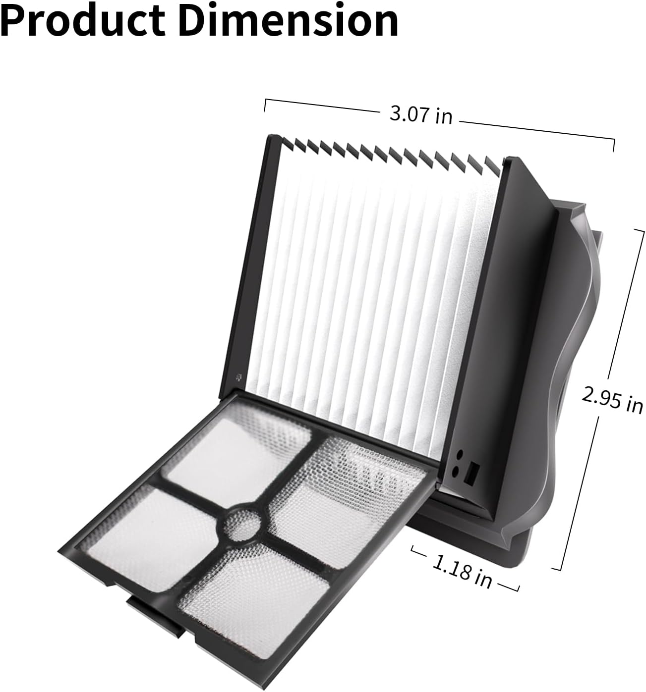 Vacuum Filter Replacement Compatible with Tineco iFloor 3, Floor ONE S3 & Floor ONE S5, Floor ONE S5 Pro Cordless Vacuum Cleaner, 4 Pack Replacement Filters