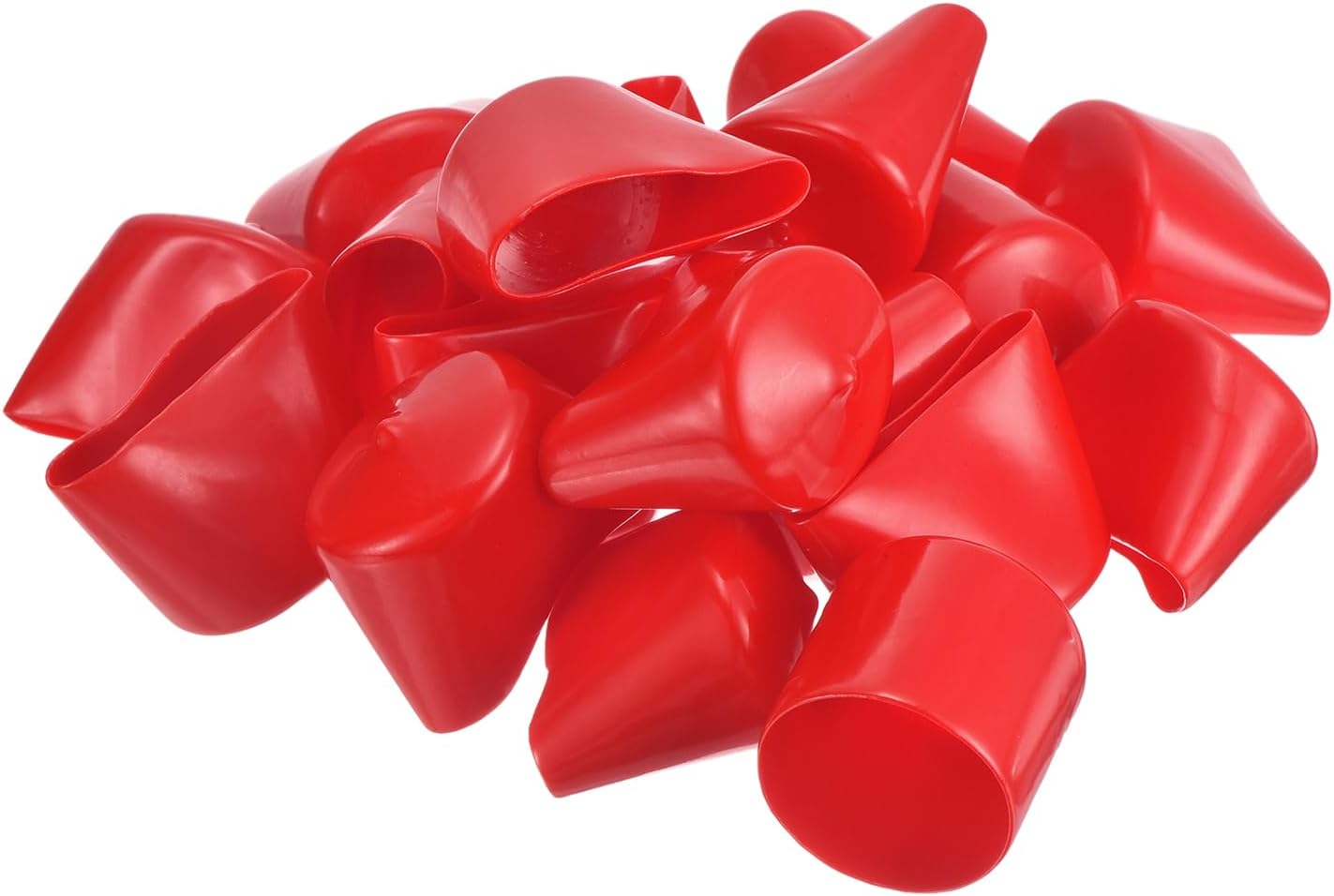 uxcell 20pcs Rubber End Caps 39mm ID Vinyl Round Tube Bolt Cap Cover Thread Protectors Red