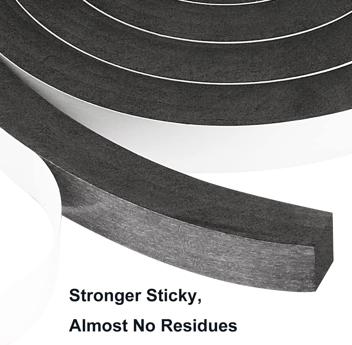 2 Rolls Foam Tape Weather Stripping Door Seal, 1'' W x 3/4'' T High Density Seal Strip, Adhesive Closed Cell Weather Strip Total 13 Feet Long