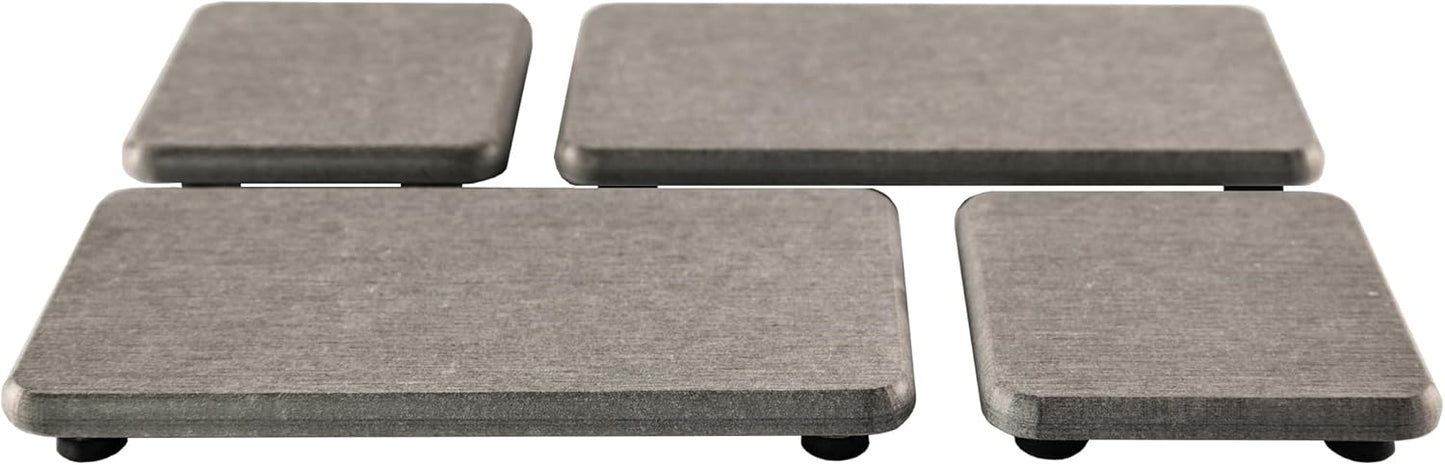 Set of 4 Water Absorbent Diatomite Coasters, Diatomaceous Earth Kitchen Soap Dish, Bathroom Trays, Water Absorbing Stone Used for Hand Soaps & Plants & Toiletries in The Modern Home