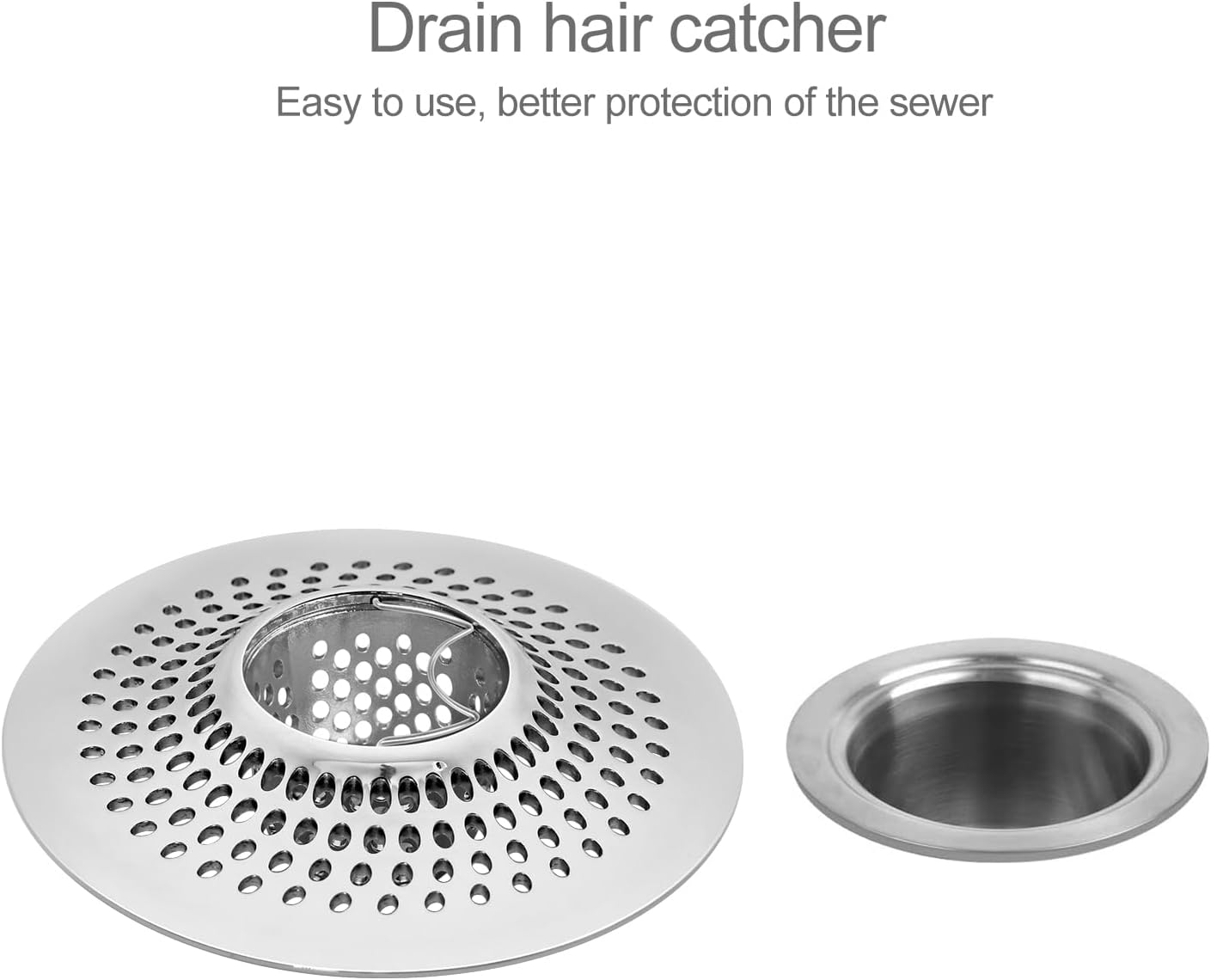 LEKEYE Shower Drain Hair Catcher | Bathtub Stopper/Strainer Stainless Steel Drain Protector