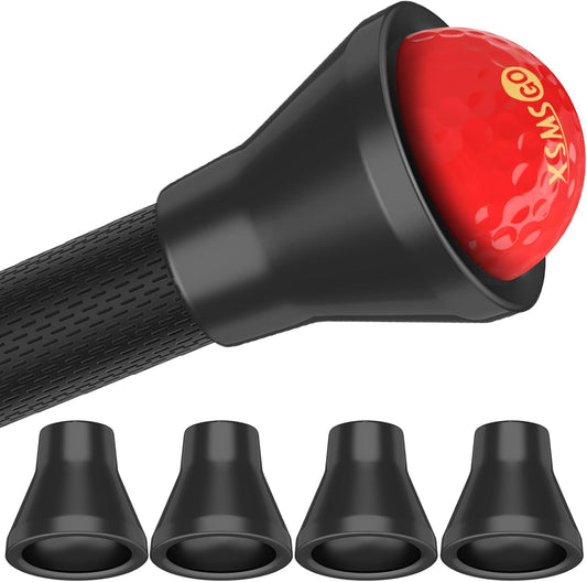 4pcs Golf Ball Retriever,Quick-Install Golf Ball Picker Upper Tool,Durable Golf Ball Grabber for Putter and Swing Handle Golf Accessories (Suction Cup)