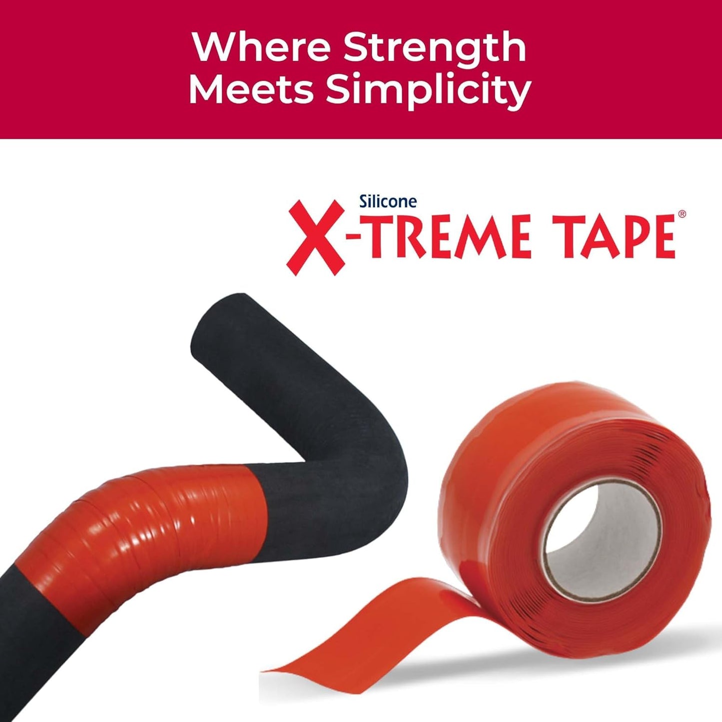 X-Treme Tape MOCAP Heavy Duty Electrical Tape, Self-Fusing Silicone Rubber, Waterproof & Insulating Flexible Tape, Electrical for Hose, Automotive, Outdoor & Repairs - 1" x 10ft Roll - Orange