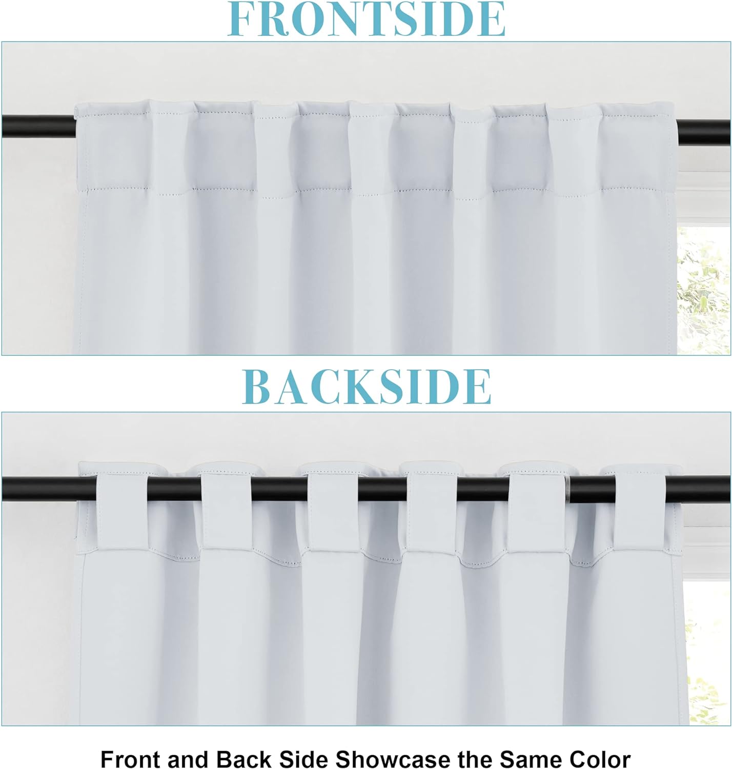 RYB HOME Room Darkening Kitchen Curtains 2 Panels Set,Thermal Insulated Small Window Treatment Heavy Duty Drapes Full Privacy Protection for Laundry Bedroom Bathroom, Greyish White, W42 x L63 inch