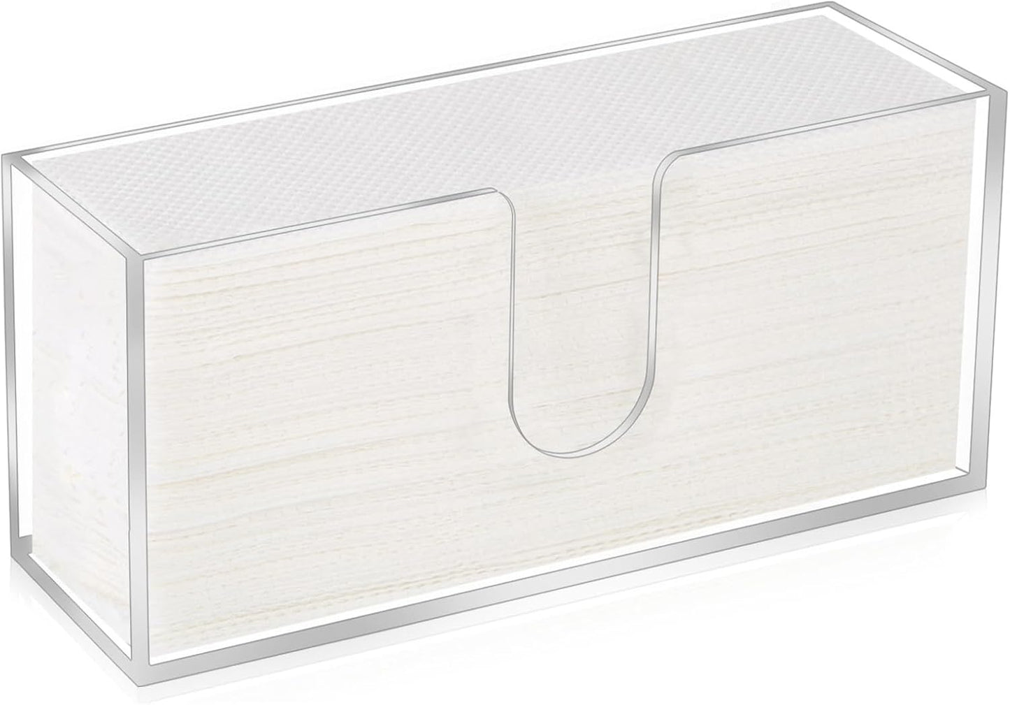 Acrylic Paper Towel Dispenser, Paper Towel Holder Countertop Clear Multi Trifold Napkin Holder, Suitable for Z-fold, C-fold or MultiFold Paper Towels for Bathroom, Toilet, Kitchen