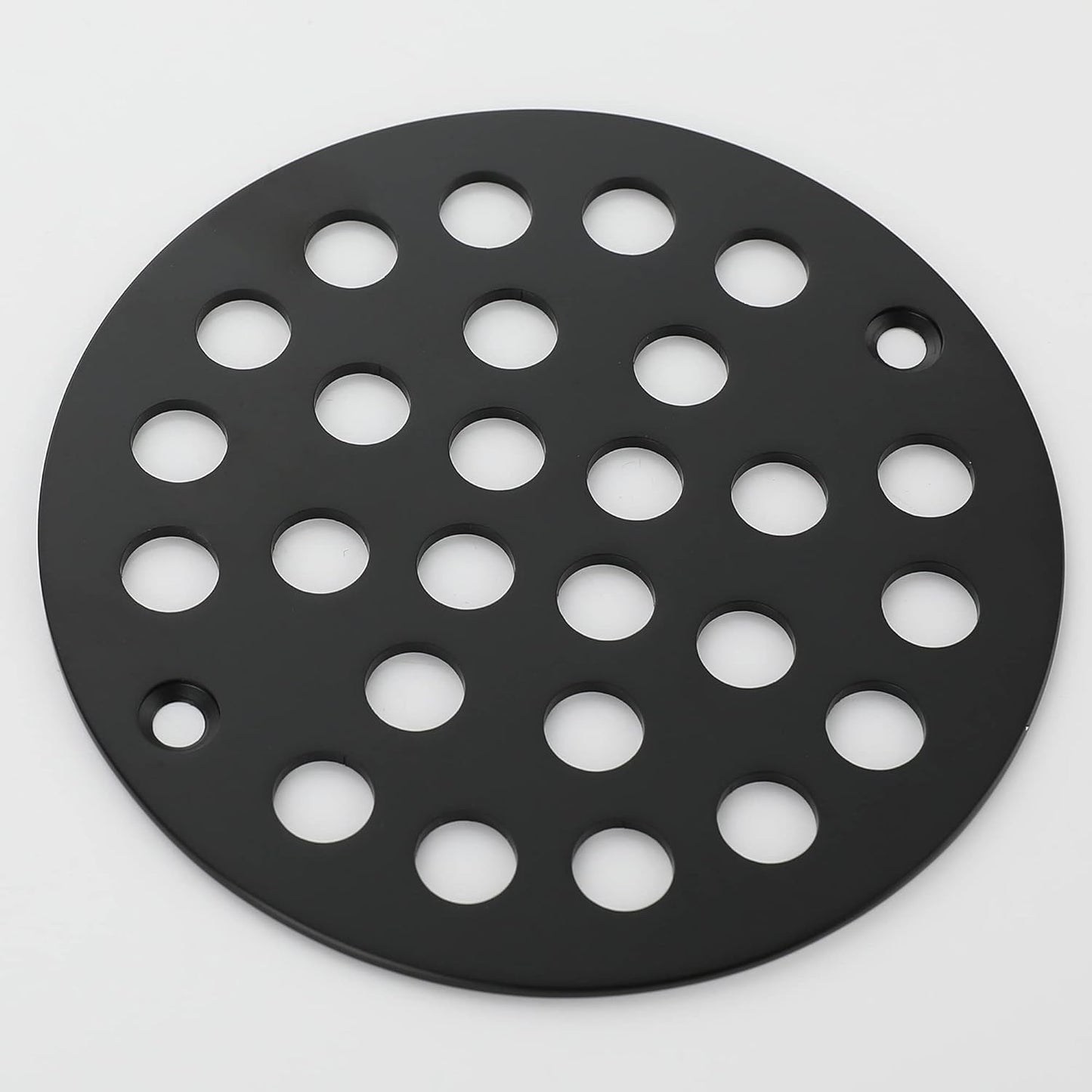 4-Inch Screw-in Shower Strainer Drain Cover Replacement Floor Strainer(Black)