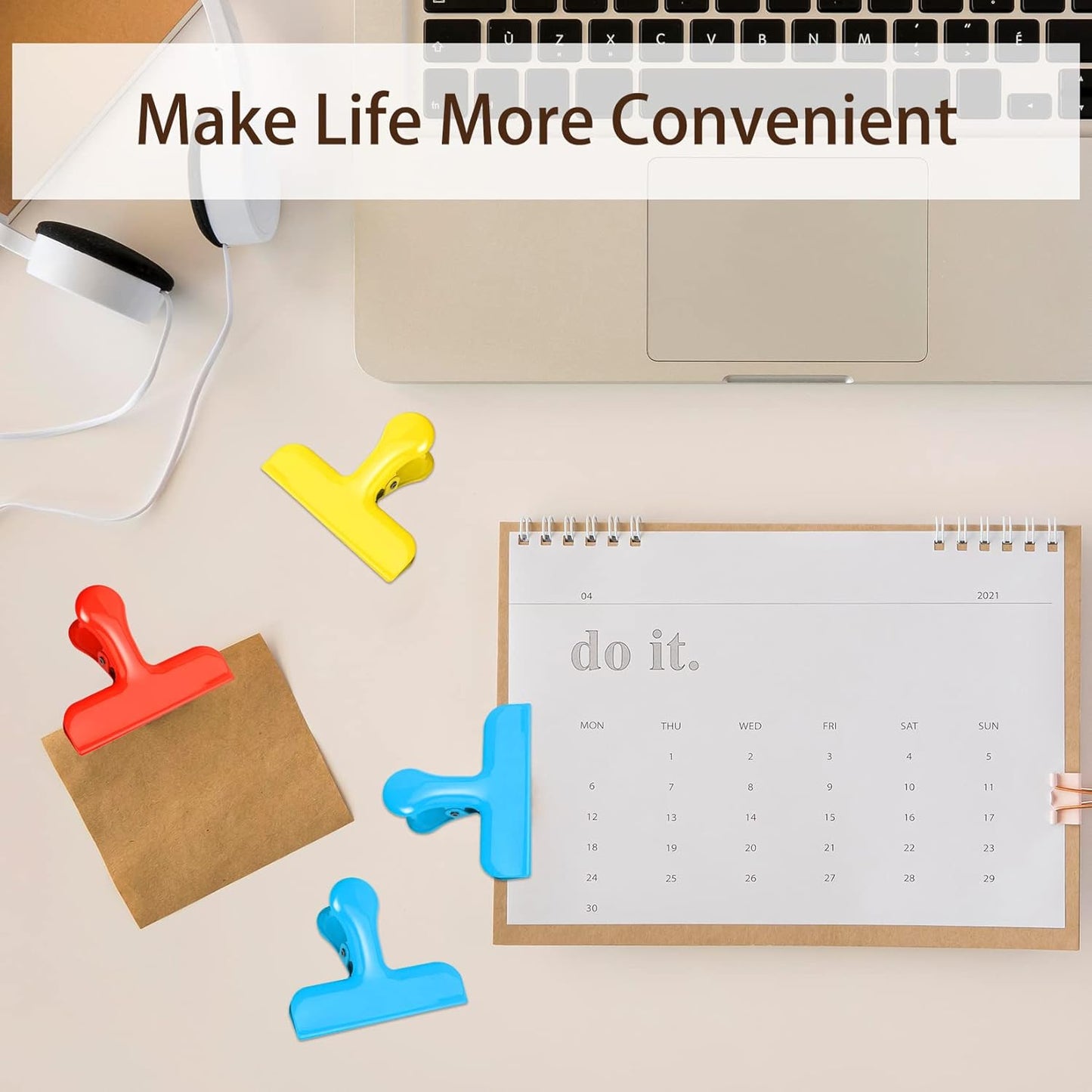 FINDMAG Heavy Duty Stainless Steel Chip Clips, Great for Kitchen Office to Seal Coffee, Chip Bags - Pack of 8