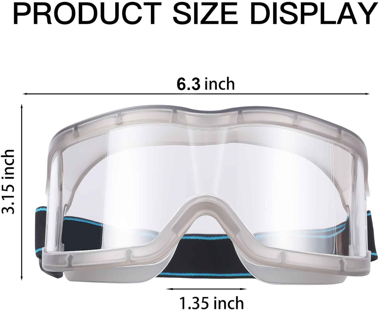 Chemistry Lab Safety Goggles,that Fit Over Glasses,Scientific, Construction, Woodworking, Anti-Fog,Splash,Vent