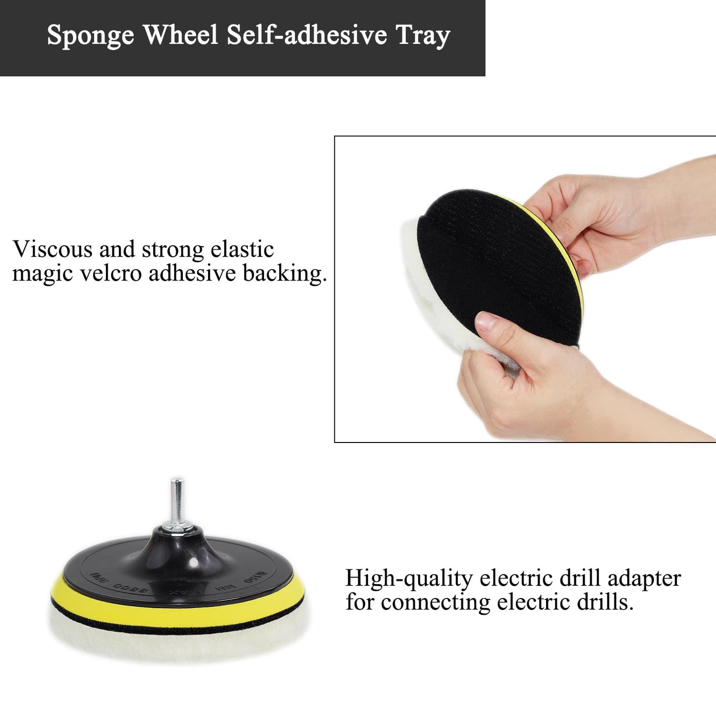 Car Foam Polishing Buffing Kit, Polishing Buffing Pads, Wool Pads, Polishing & Buffing Wheels, for Headlights & Body Foam Wax & Buffer Kits (6)