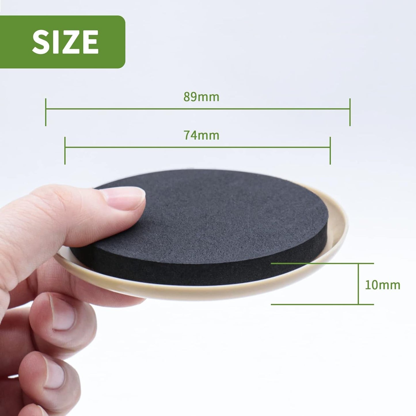 Furniture Sliders for Carpet 16PCS - 3 1/2 inch Sliders for Moving Furniture – Appliance Slider for for Carpet