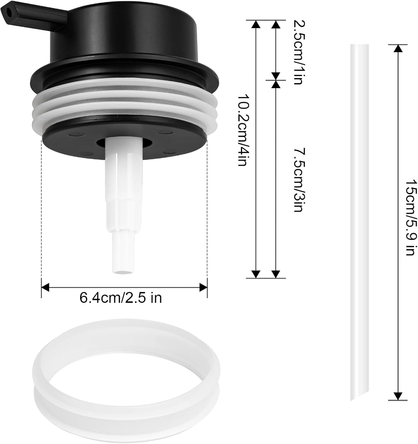 Liquid Soap Dispenser Pump 2pcsHead Replacement Spare Plastic Pump Bathroom Countertop