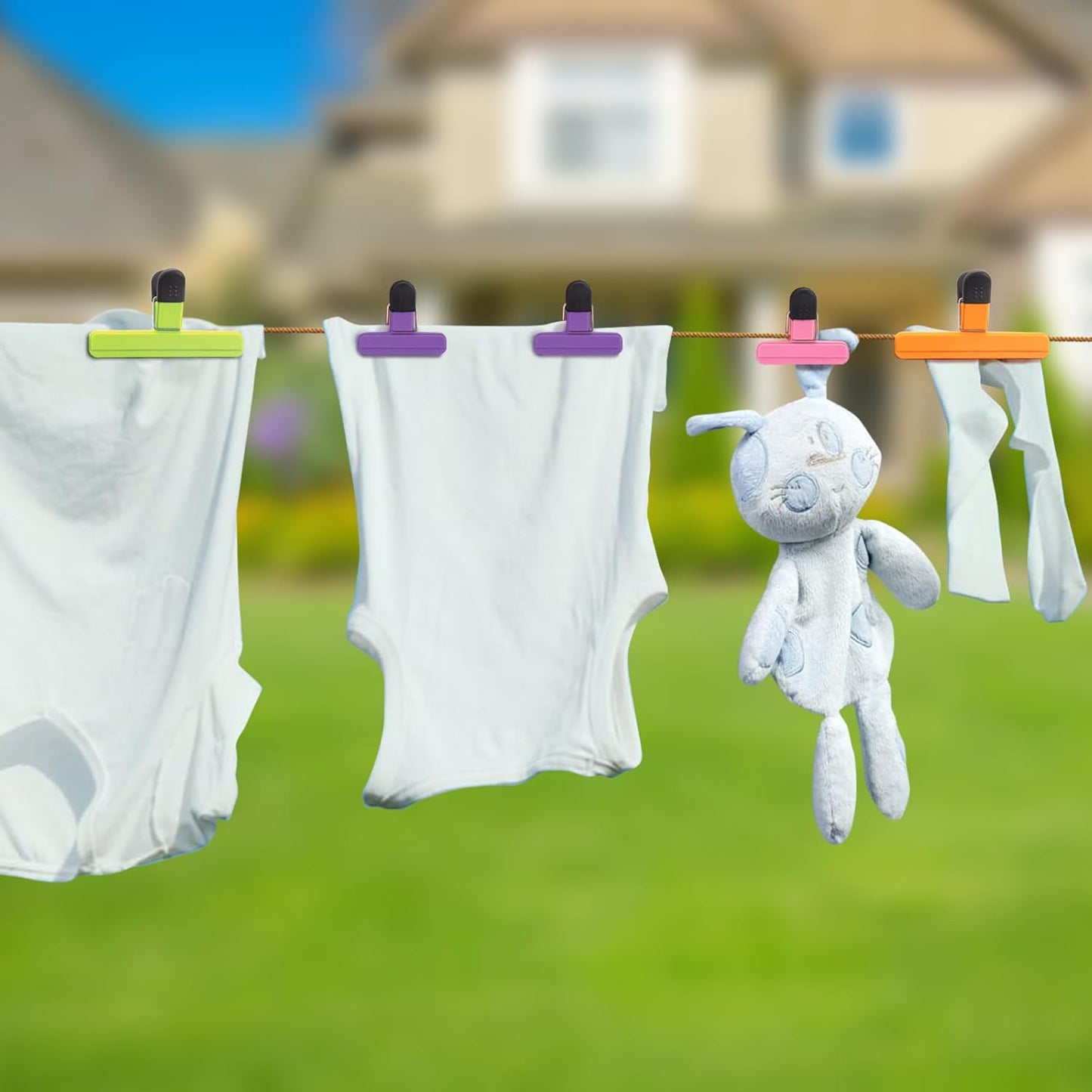 Chip Clips, 12 Pack Food Clips, Snack Bag Clip, Plastic Heavy Duty Seal Grips for Food Storage, Home, Office and More(3 x 2.5 Inch)