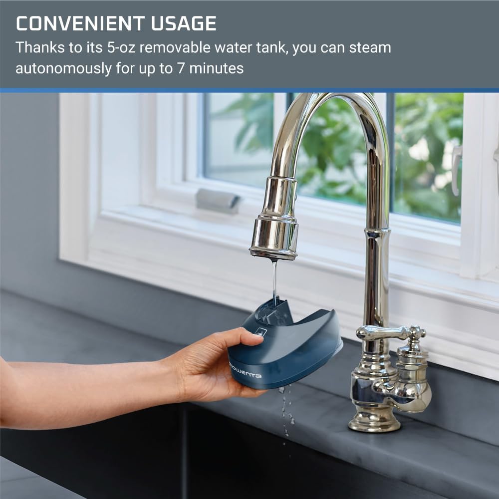 Rowenta, Steamer for Clothes, X-Cel Easy Steam Handheld Steamer, 15 Second Heatup, 5 Ounce Capacity, 1400 Watts, Portable, Ironing, Travel Must Have, Blue Clothes Steamer, DR7130