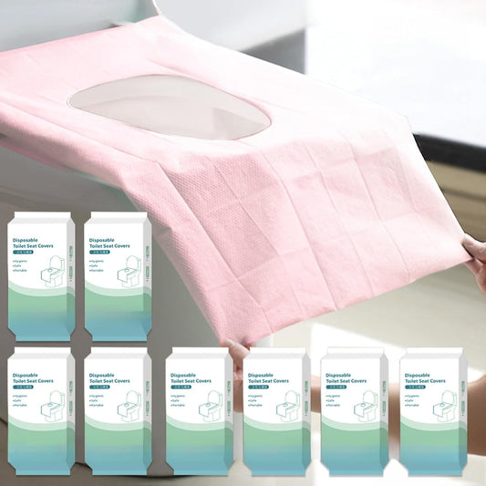 80 Pack Toilet Seat Covers Disposable 16x24 Inch XL Portable Toilet Liners Travel Seat Cover for Outdoors,Hotel, Hospital, Travel, Public Toilet Seat Cover (80pack, PINK)
