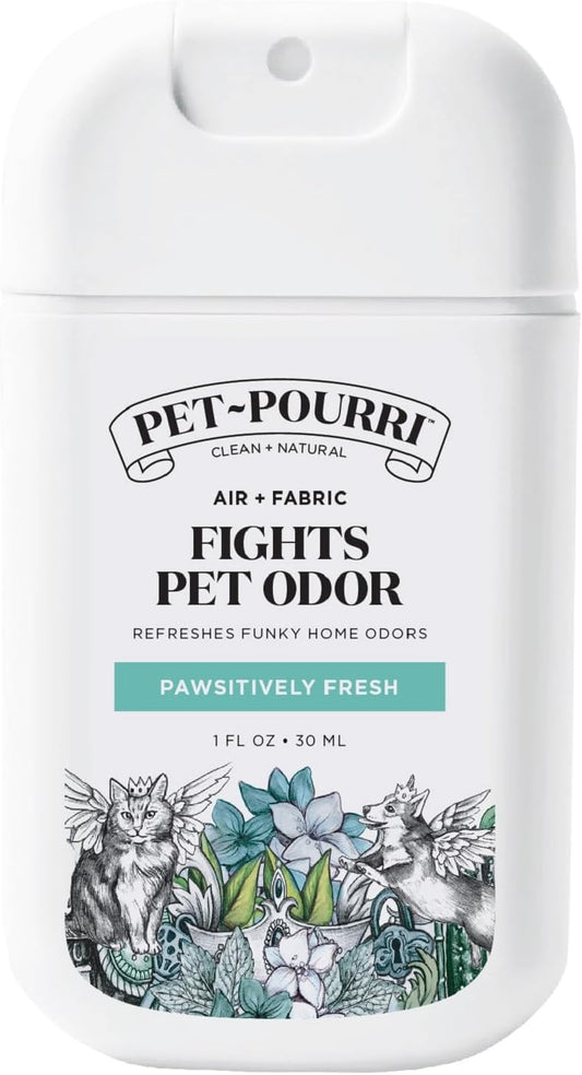 Poo-Pourri Pawsitively Fresh Pocket Deodorizer Spray – Dog & Cat Odor Remover – Plant Based Ingredients – Vet Recommended – Great for Air, Carpet, Fabric, Litter Box, Urine & Strong Pet Odors