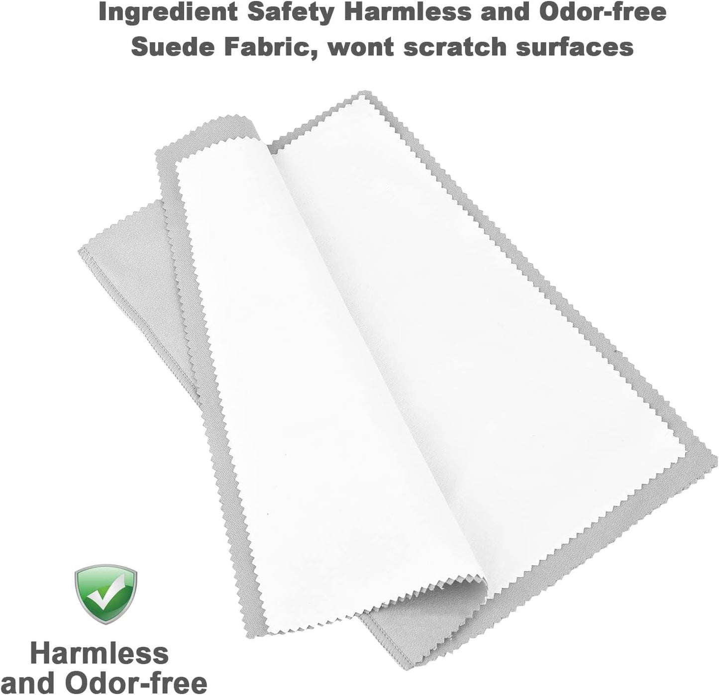 SEVENWELL Silver Polishing Cloth, Jewelry Cleaner Cloth for Sterling Silver Jewelry, Gold, Platinum, Silverware, Diamonds, Gemstones, Coins (Light Gray)