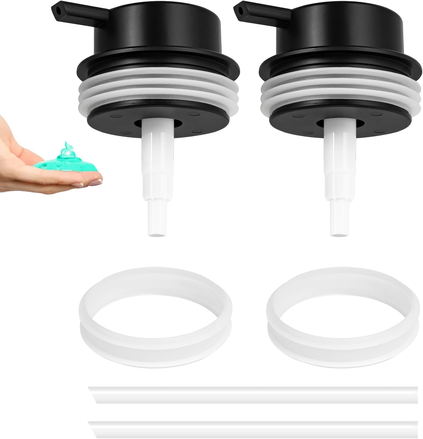 Liquid Soap Dispenser Pump 2pcsHead Replacement Spare Plastic Pump Bathroom Countertop