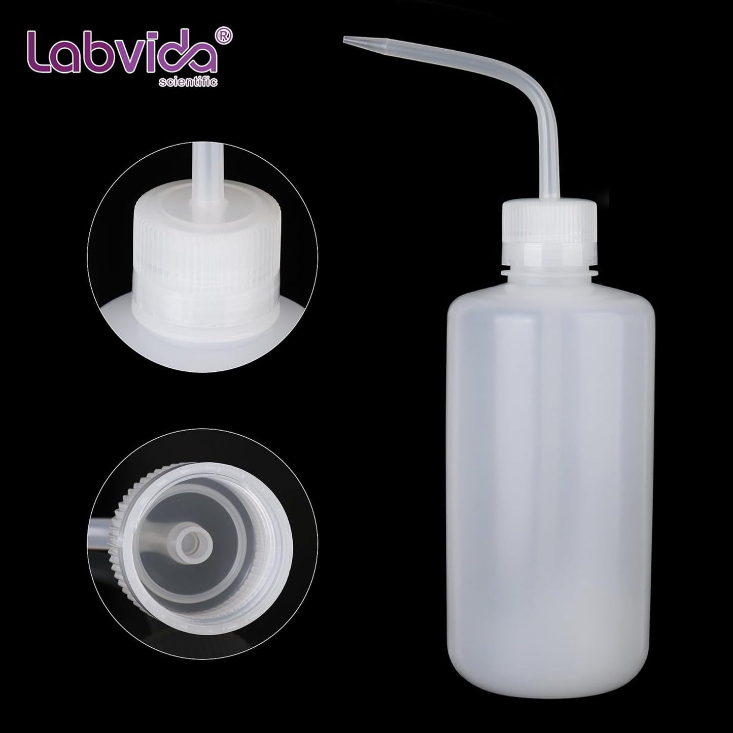 4 pcs of Plastic Squeeze Bottles, Lab Wash Bottle Squeeze Vol.1000ml 33.8oz, LDPE Bottle with PP Draw Tube used for Wash Labware, Cleanig Body Tattoo, and Succulent Watering Irrigation, LVM011