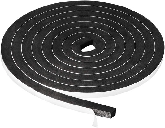 Window Foam Seal Tape 1/2Inch Wide X 1/2Inch Thick, High Density Self Adhesive Weather Stripping Insulation Door Foam Tape,10 Feet Long