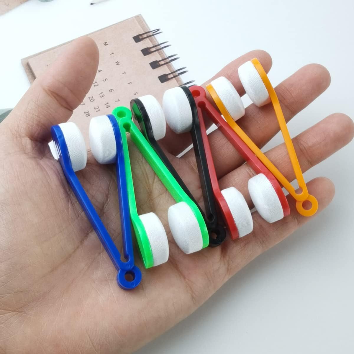 GXXMEI 40PCS Mini Sun Glasses Eyeglass Microfiber Spectacles Cleaner Brush Cleaning Tool, 5 Colors