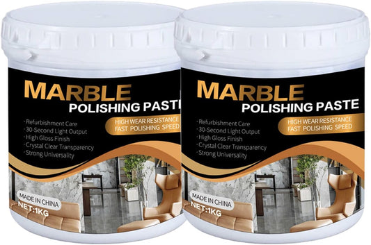 Marble Polishing Paste Kit, Marble Polishing Compound, Countertop Cleaner, Quartz Polish, Sealant & Protector For Marble Countertops, Floors, Walls