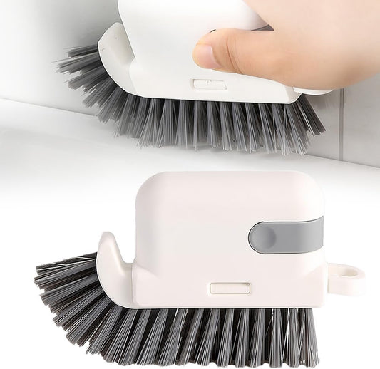 3-in-1 Window Cleaning Brush, 2025 New Magic Window Groove Cleaning Brush Set - Hand-Held Track Cleaner Tool for Sliding Doors, Window Sills, Tile Grout, Shutters, Deep Scrub Brush for Home (Grey)