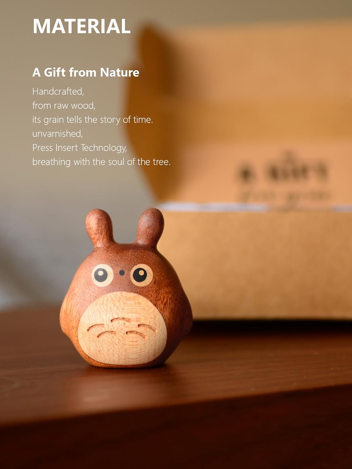 Handmade wooden Car Diffuser for Essential Oils and Refillable Air Freshener with Vent Clip Automotive Interior Chinchilla Cartoon and Festival Present Box