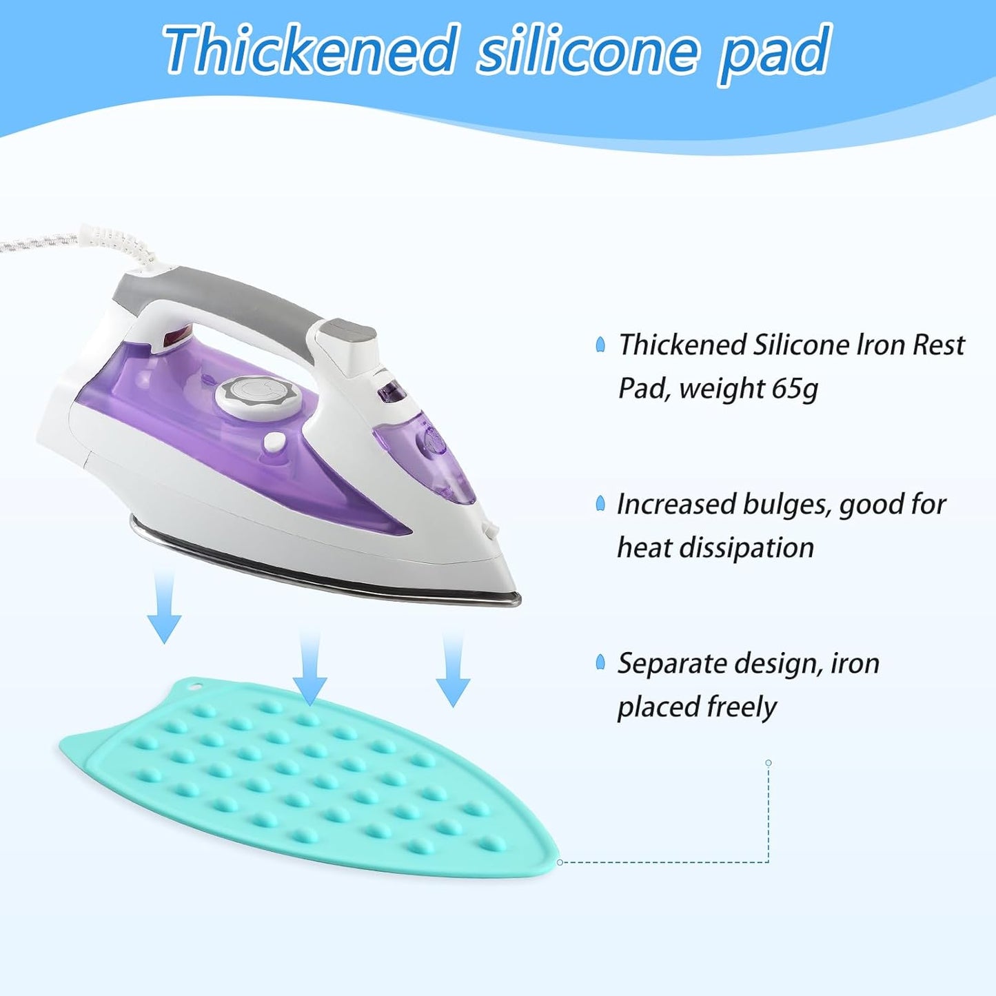 Kigai Watercolor Fowers Ironing Blanket Thick Portable Ironing Pad Travel Ironing Mat with Silicone Pad Heat Resistant Ironing Board Cover for Table Top, Washer, Dryer, 27.6" x 47.2"