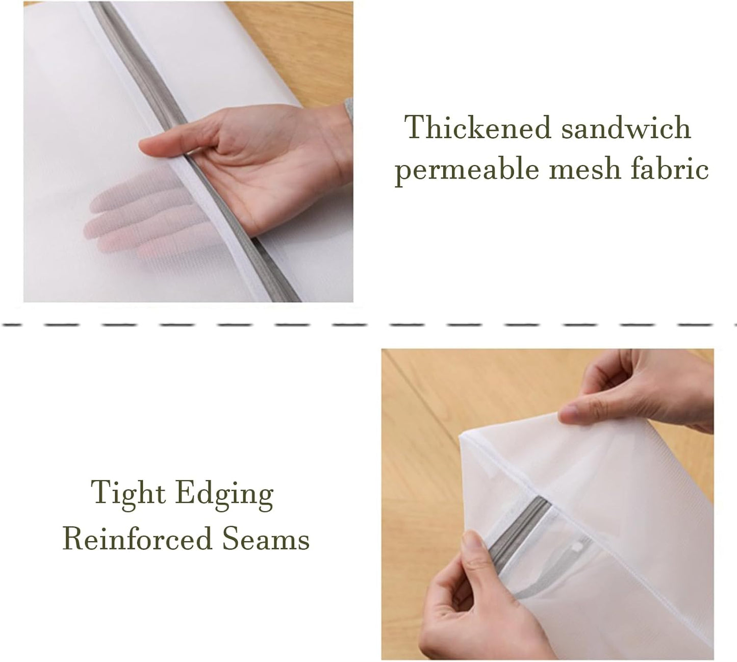 3Pcs Mesh Laundry Bags with Sturdy Zipper, Durable Laundry Room Essentials, Travel Storage Organize Bag, Clothing Laundry Delicates Washing Bags for laundry, Blouse(3 Small), XYD-CA