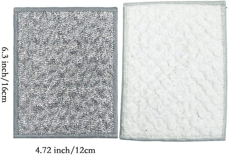 New Scratch-Resistant Multi-Functional Metal Wire Dish Cloth, Double-Sided for Wet and Dry use, Suitable for Washing Dishes, cookware, Sinks, stoves, and Kitchen Cleaning(2PCS)