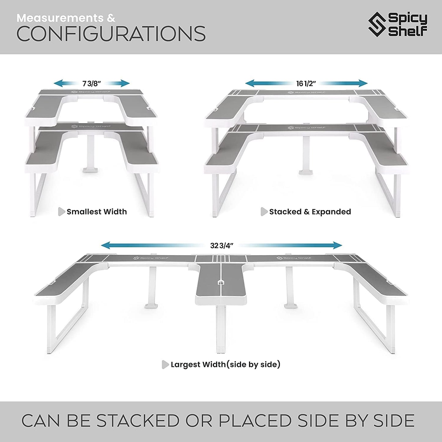 Spicy Shelf Patented Spice Rack and Stackable Organizer