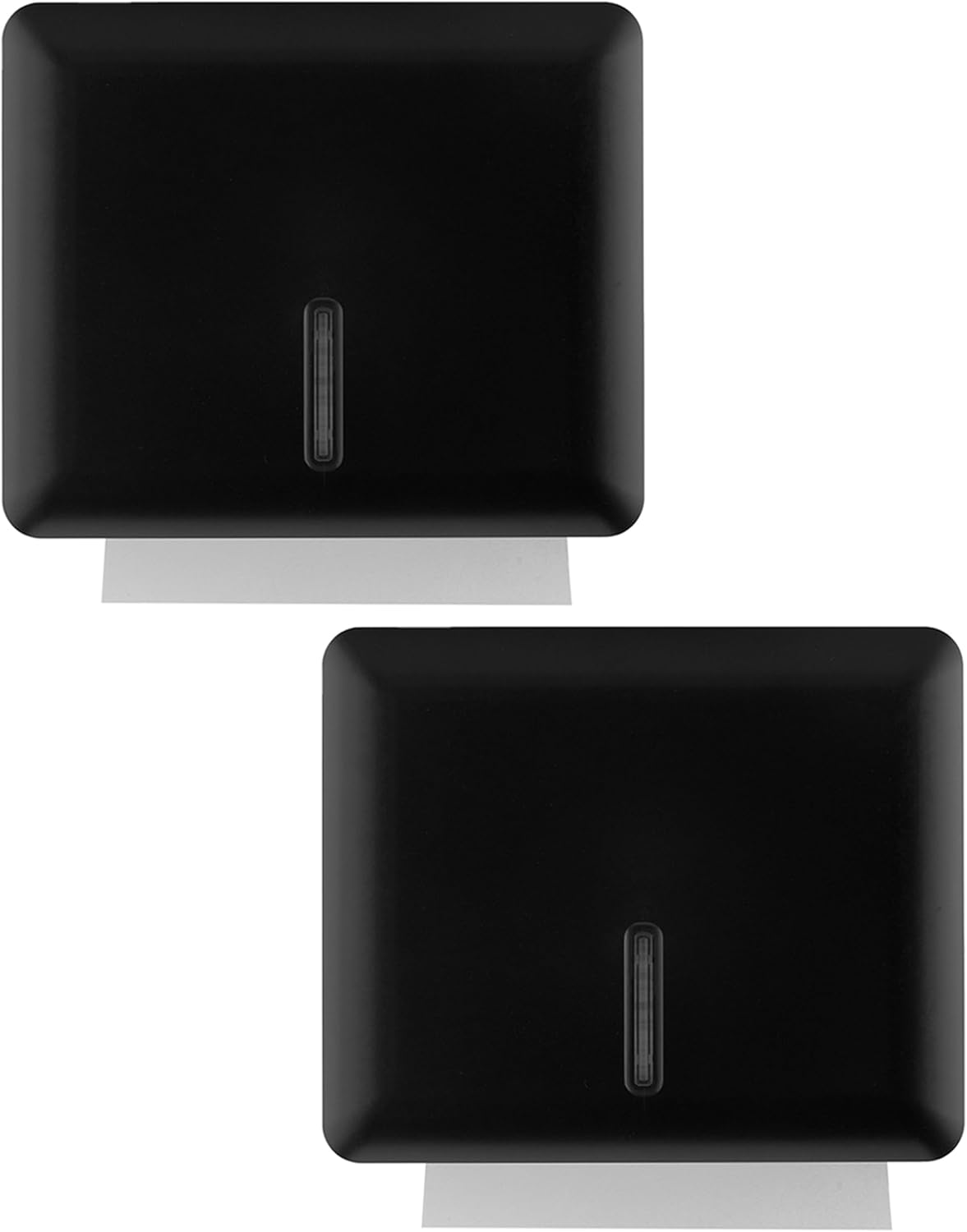 Multifold Paper Towel Dispenser Wall Mount (Black, 2-Pack), Folded Hand Towel Dispenser for Bathroom/Restroom, Commercial Paper Towel Holder, Trifold Paper Towels Dispenser by EnBath