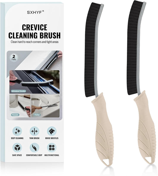 SXhyf Crevice Cleaning Brush - Grout Scrub Brush, House Cleaning Supplies, Gap Cleaning Tools, Home Essentials, Gifts for Women Men, Hard Bristle Crevice Cleaner Brush for Household Use, Bathroom