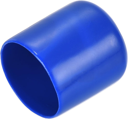 uxcell 20pcs Rubber End Caps 28mm ID Vinyl Round Tube Bolt Cap Cover Screw Thread Protectors Blue
