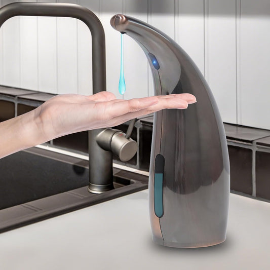 Automatic Liquid Soap Dispenser,300ML Touchless 4 Gear Adjustable, Countertop Electric Battery Operated Hand Soap Dispenser with Sensor for Bathroom,Kitchen,Office（Red Copper）