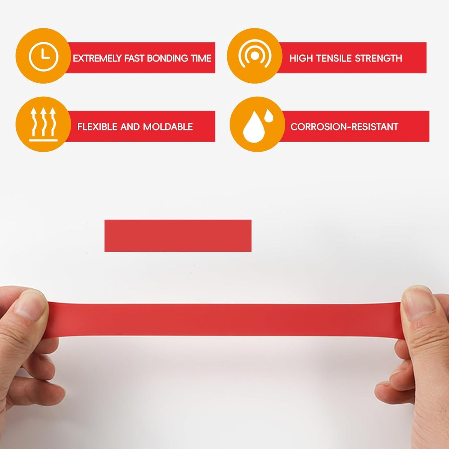 Self Fusing Silicone Tape 4 Rolls 1 in x 10' Red Waterproof Rescue Tape Rubber Leak Silicone Self-amalgamating Tape for Plumbing, Sealing Pipes, Hose Repair, Outdoor Coax and Tool Fixation