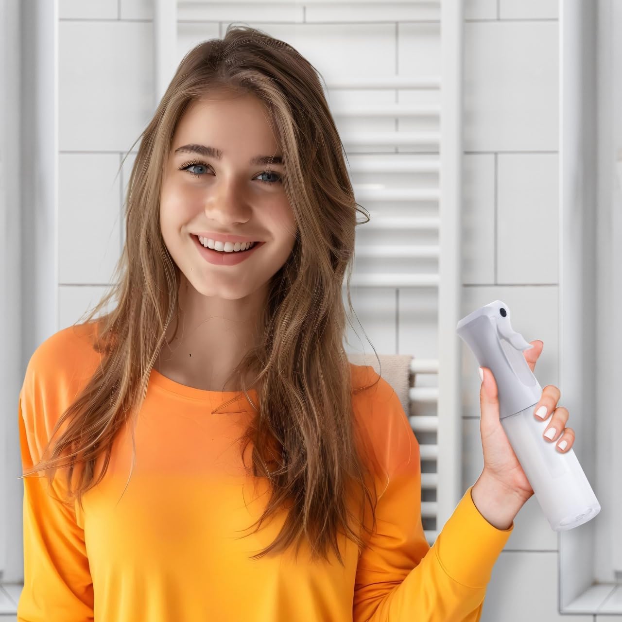 VIGOR PATH Continuous Spray Bottle for Hair – Fine Mist Mister for Hairstyling, Cleaning, Plants, Pets, Barbers, Salons, and Essential Oil Applications (200ml/6.7 oz) Clear