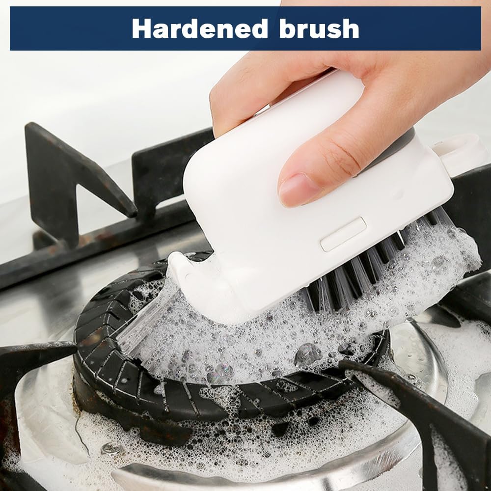 Window Cleaning Brush, 3-in-1 2025 New Magic Window Groove Cleaning Brush Set - Hand-Held Track Cleaner Tool for Sliding Doors, Window Sills, Tile Grout, Shutters, Deep Scrub Brush for Home (Orange)