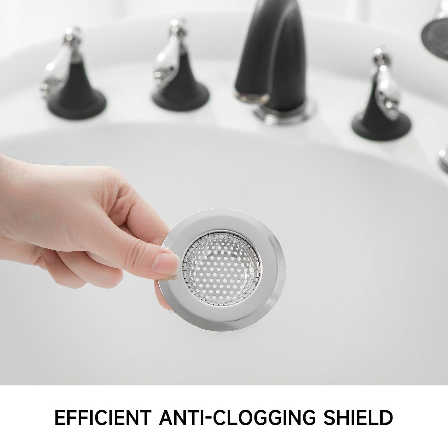 2PCS Bathtub Drain Strainer Cover - 2.84 inch Stainless Steel Shower Drain Hair Catcher