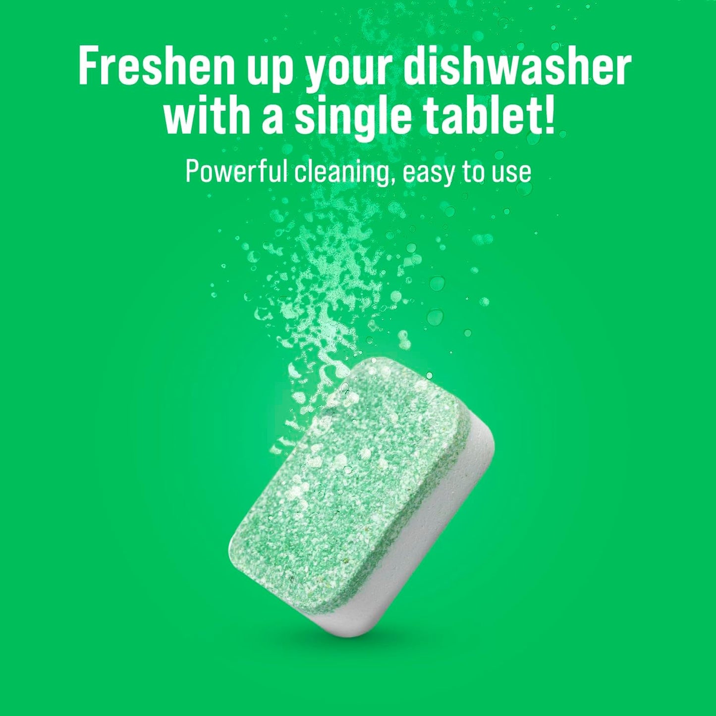 Rockin' Green Deep Cleaning and Deodorizing Tablets for Dishwashers, Washing Machines, and Garbage Disposals, Removes Odor and Residue (Dishwasher Cleaning Tablets, 8 Pack)