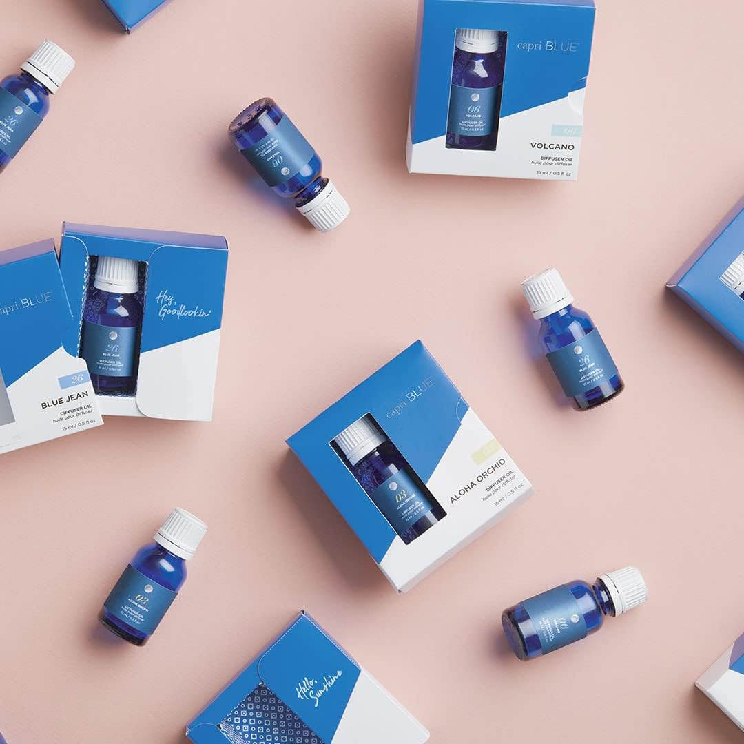 Capri Blue Diffuser Oil Refill - Premium Fragrance Oil - Use with Electric or Ultrasonic Diffusers for Home - Long Lasting Clean Scent (Blue Jean, 0.5 fl oz)