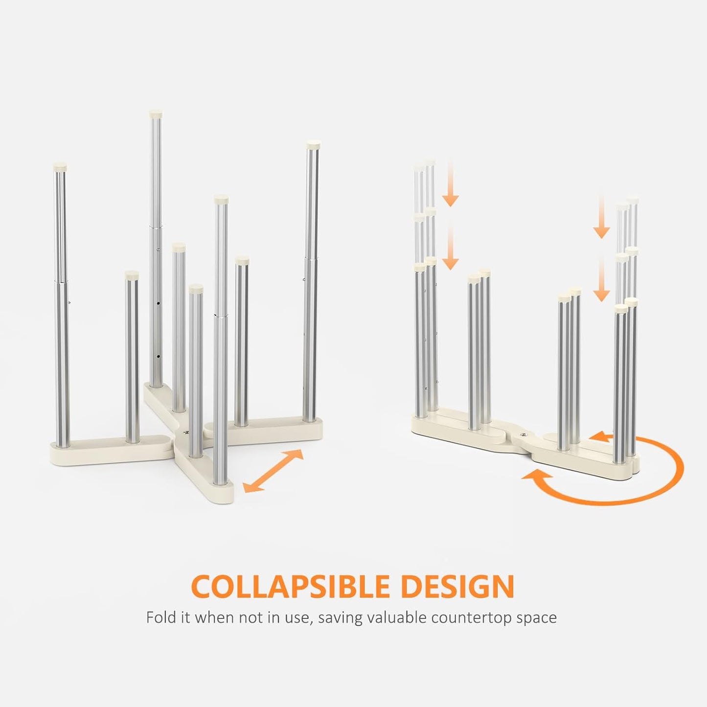 Reusable Storage Bag Drying Rack, Retractable Metal Bottle Drying Rack, Collapsible Cup Draining Rack for Water Bottles, Mason Jars, Mugs, Glass and Sports Bottle(1 Pcs)